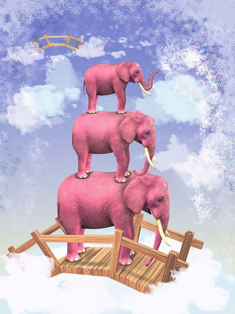Розовые слоны в небе