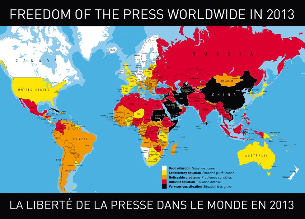 The Depressing State of Press Freedom Around the World