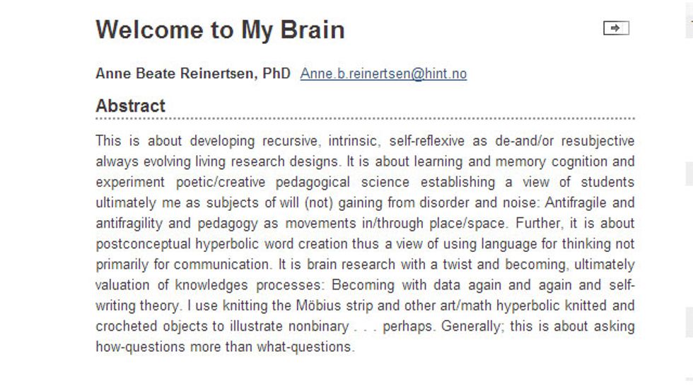 Is this the most bizarre paper ever published in a peer reviewed journal?