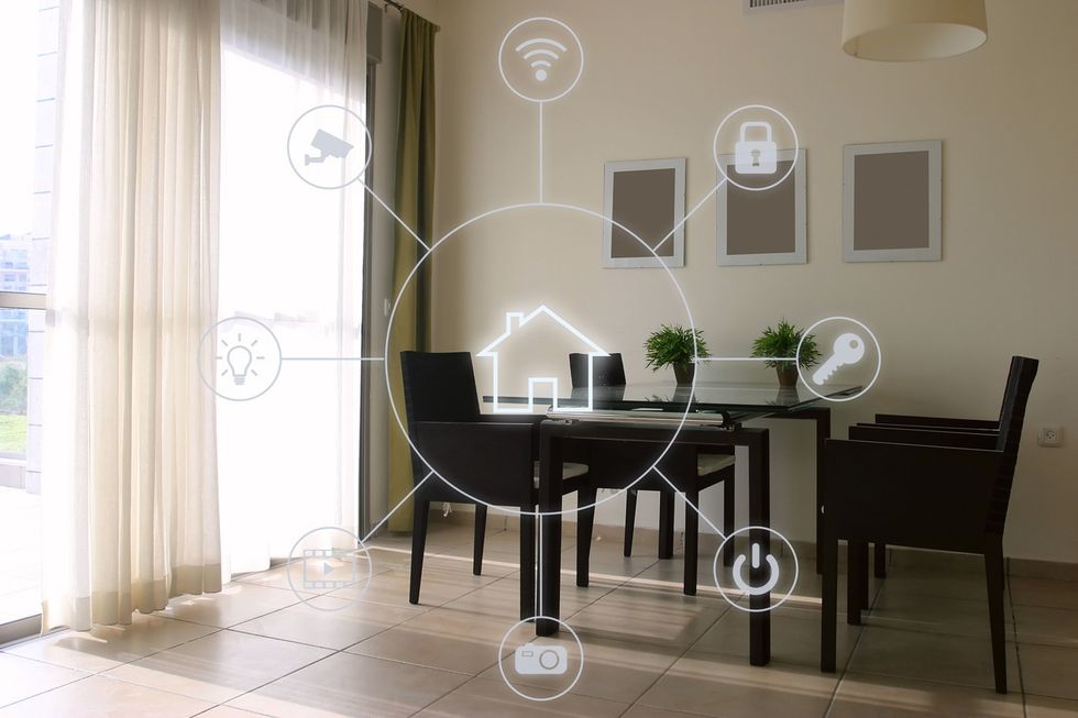 a photo of the iinside of a smart home