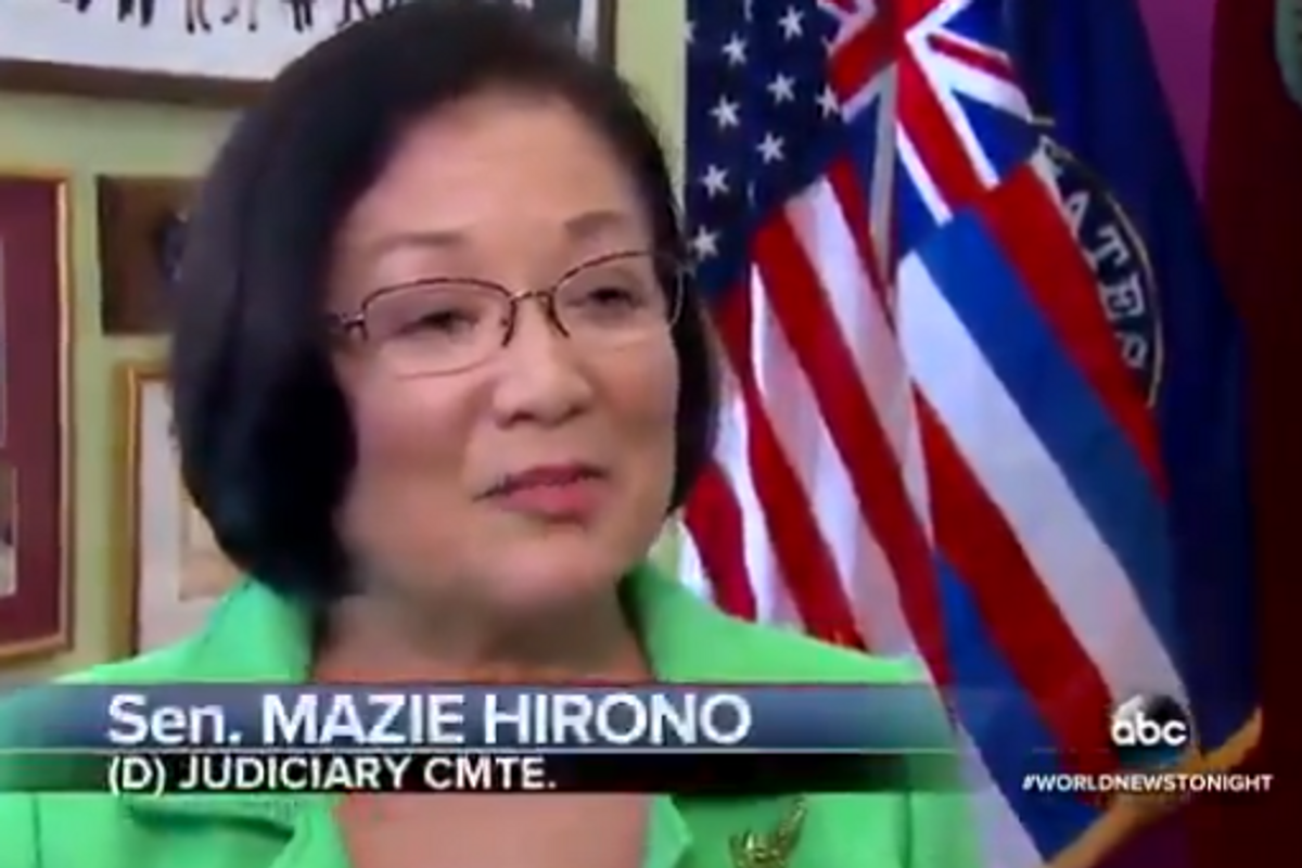 Mazie Hirono All Up Chuck Grassley's Butt Like ALOHA, MOTHERFUCKER!