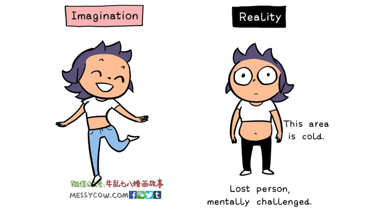 Artist Depicts Expectation vs. Reality When Buying Clothes And It's Too Real