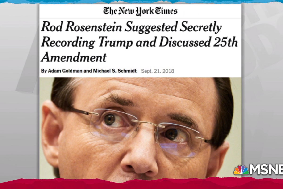 Rod Rosenstein Not YOU'RE FIRED Over That Shitty New York Times Story Yet ... OR IS HE?