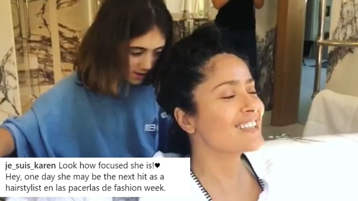Salma Hayek Celebrates Daughter's 11th Birthday By Letting Her Cut Her Hair In Adorable Instagram Video ❤️