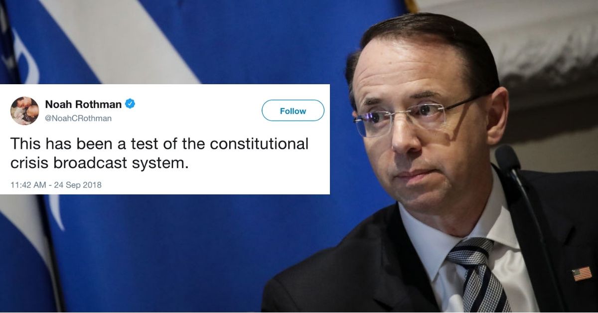 The Internet Is Still Recovering After The Rod Rosenstein Resignation News Debacle