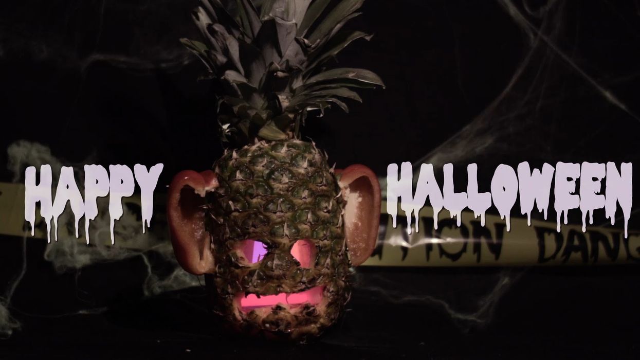 These jack-o-lantern pineapples are perfect for fall in the South