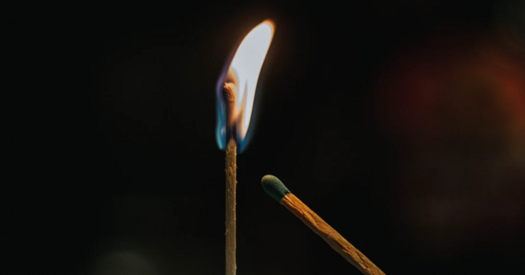 Unsplash- Lit match