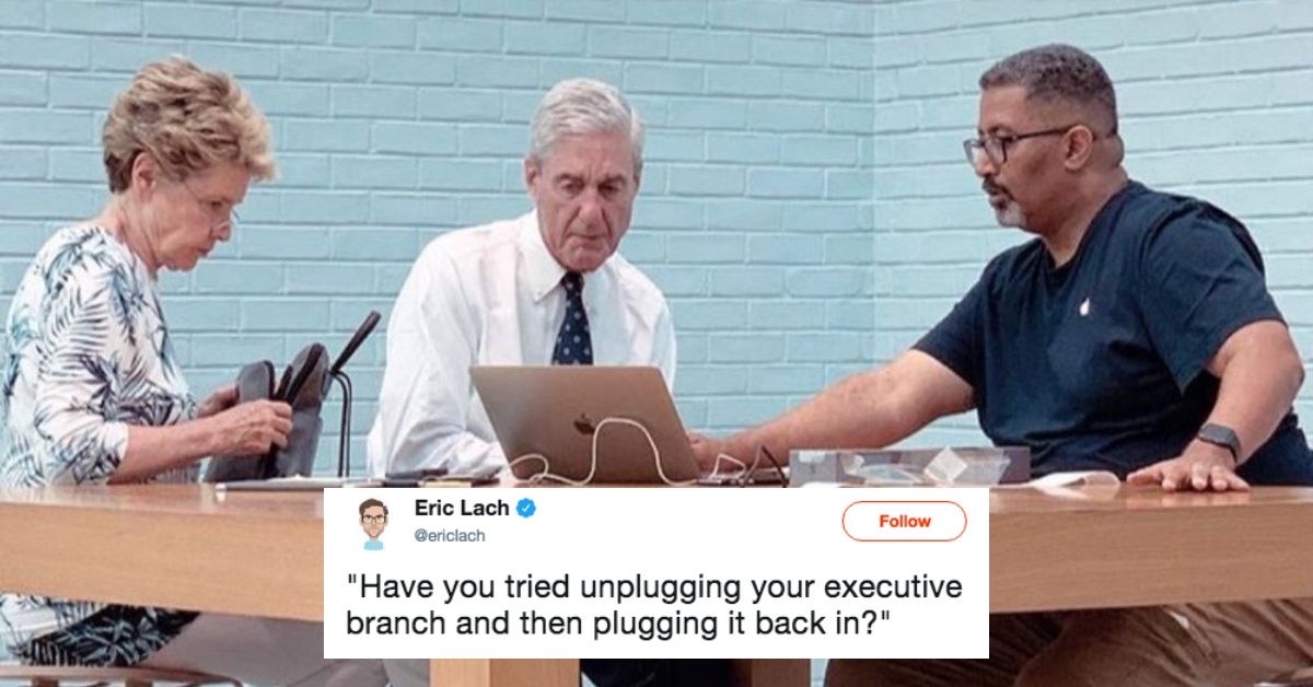 Robert Mueller Was Spotted Getting Laptop Help At An Apple Genius Bar—And The Jokes Came Rolling In 😂