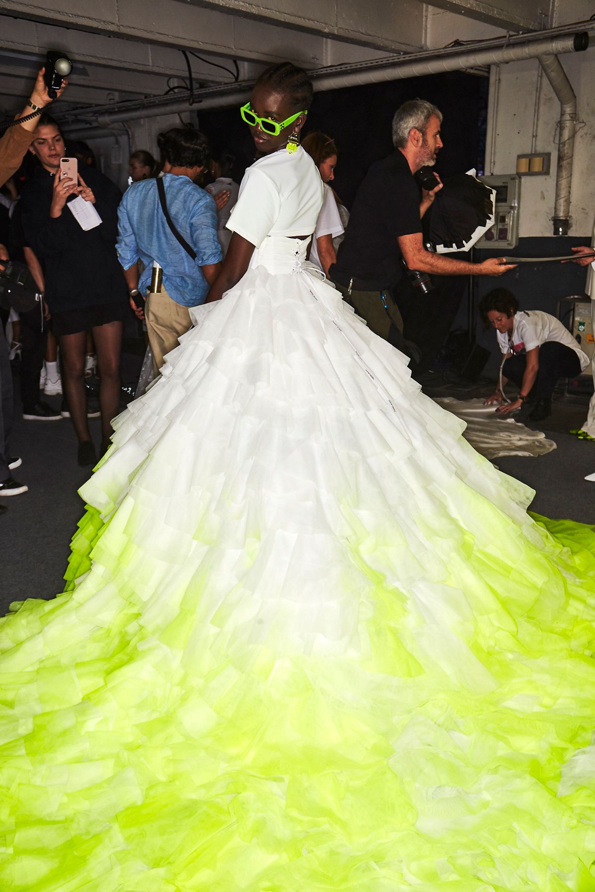 off white ball gown