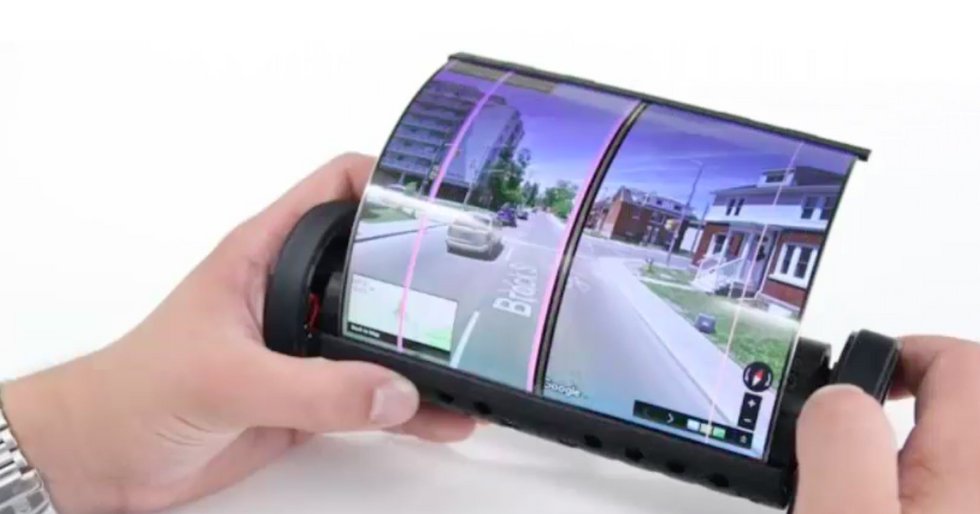 Picture of bendable smartphone
