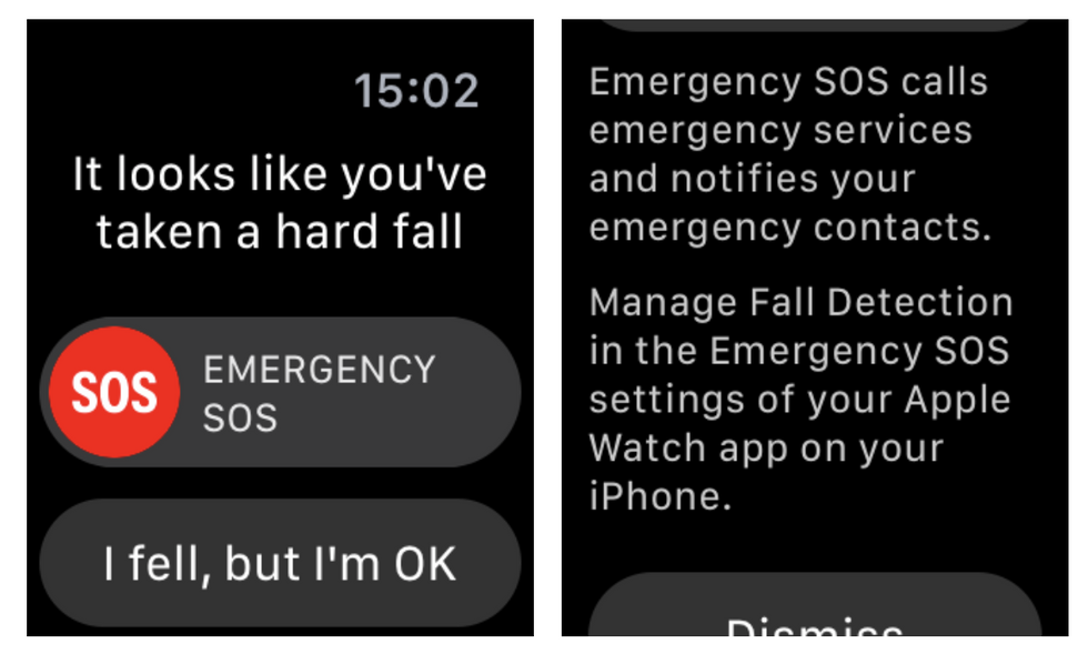 screen show ot emergency message you get on your Apple Watch 4
