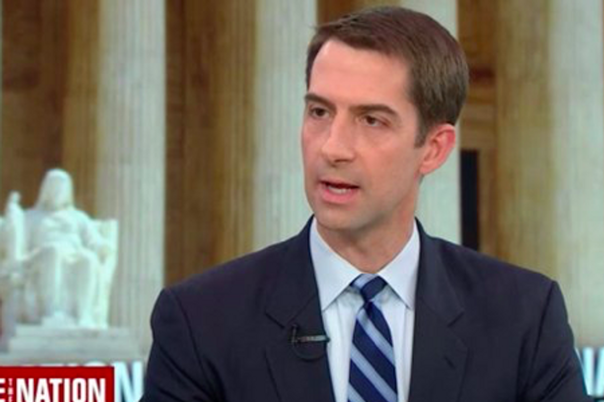 Tom Cotton Declares War On True Enemy Of Women, Dianne Feinstein