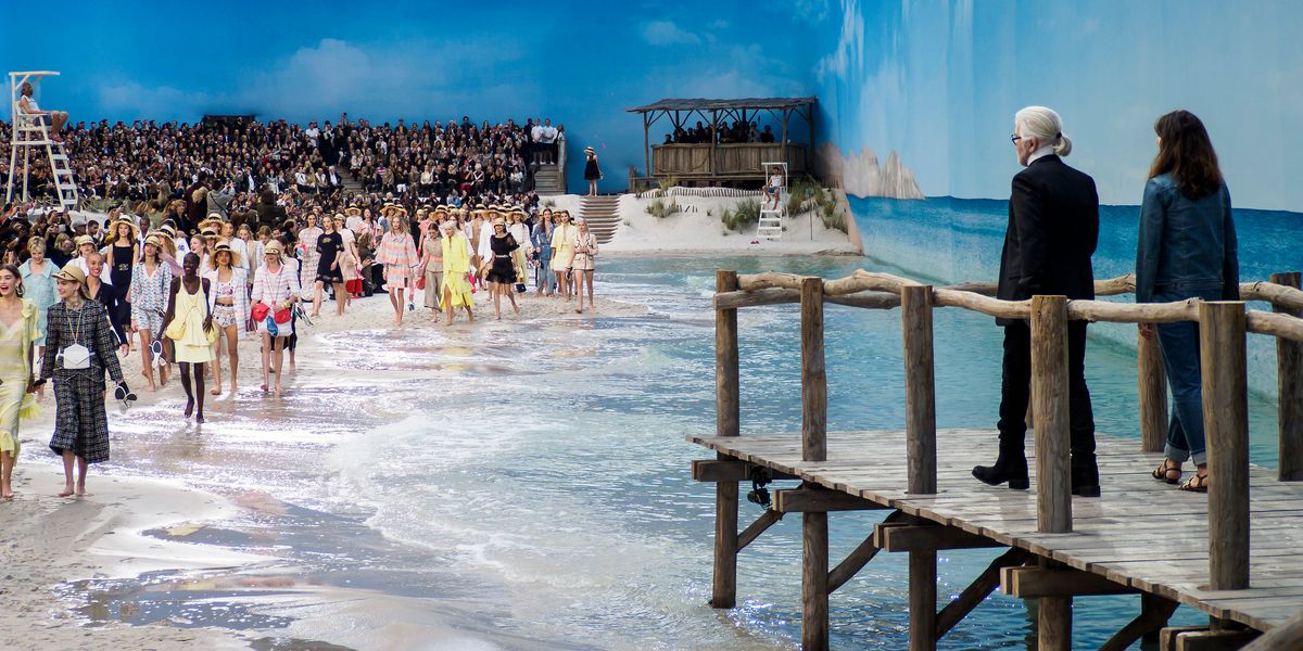 Karl Lagerfeld Built a Beach for Chanel's Spring Show - PAPER Magazine