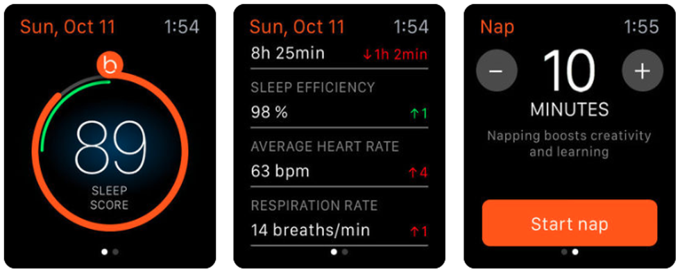 Images from Beddit Sleep Monitor Free