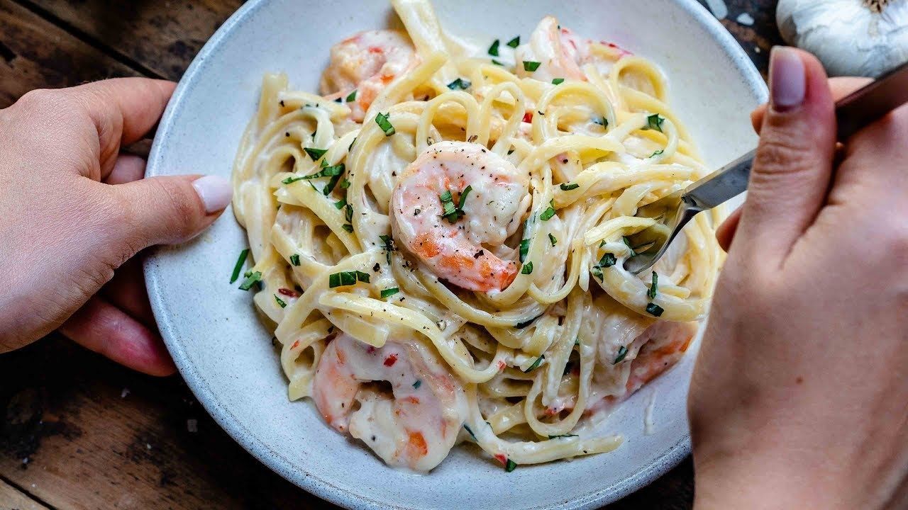 Creamy Shrimp Alfredo Pasta