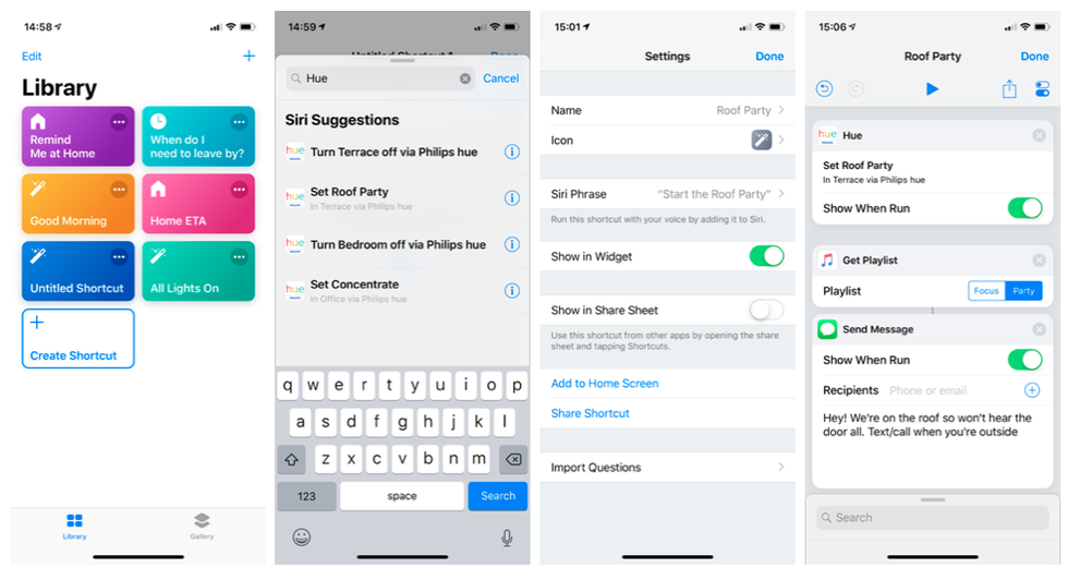 picture of philips hue smart lights app on iphone screen