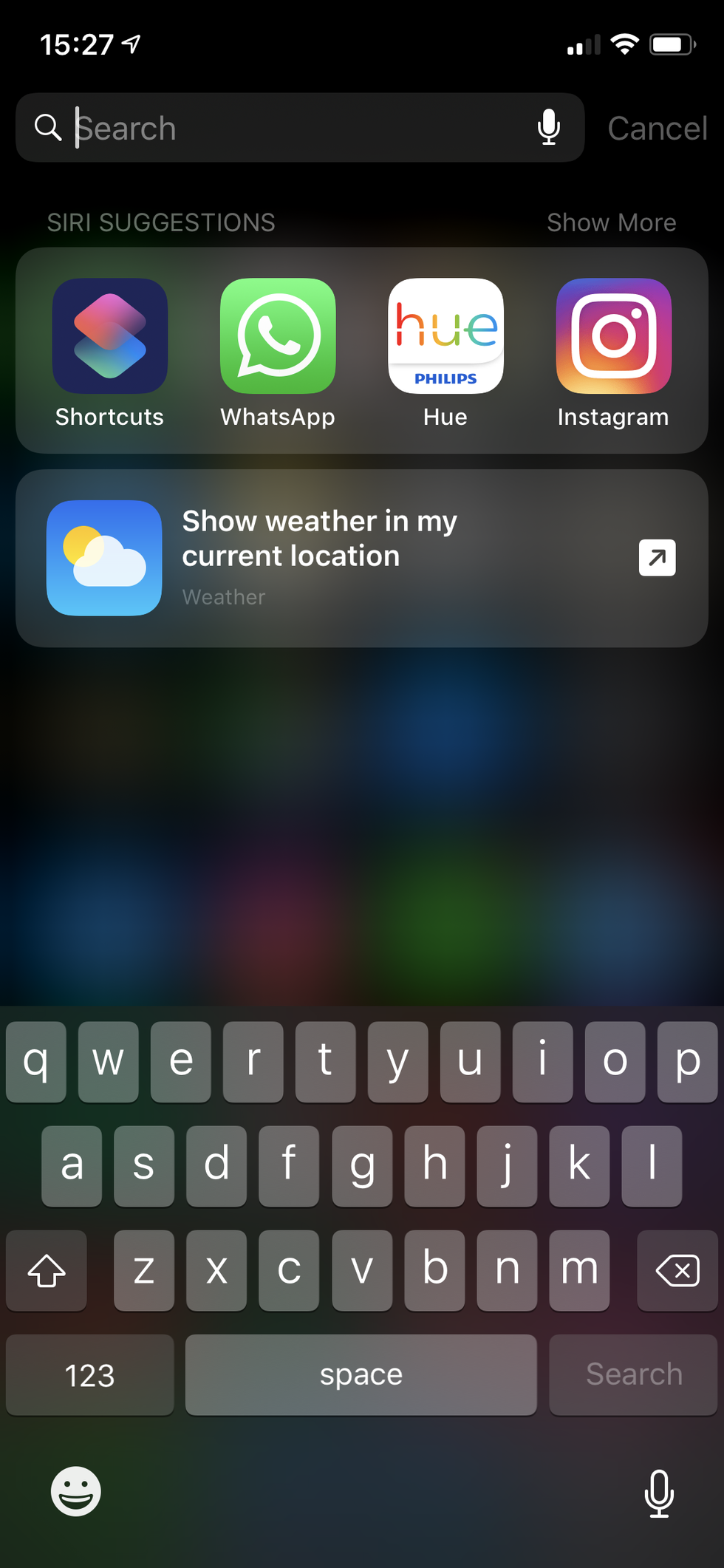 screen shot of philips hue smart lights app