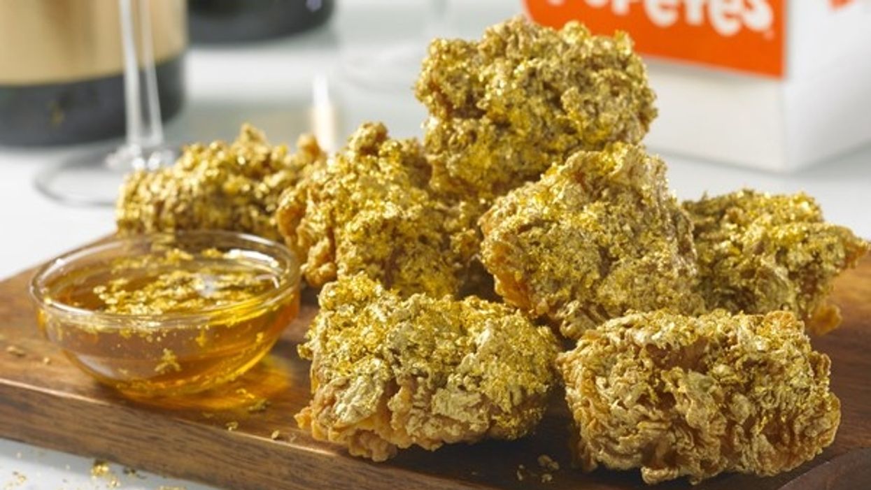 Popeyes is serving wings dipped in 24k gold for one day, so you can eat fast food like royalty