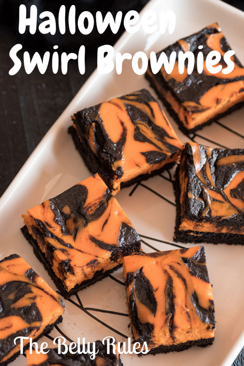 Halloween Swirl Brownies - My Recipe Magic