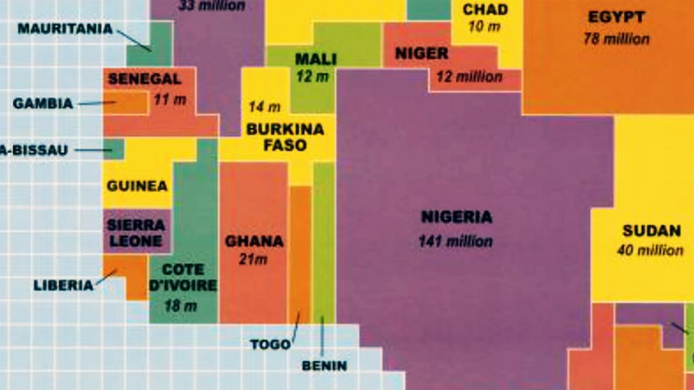 A Map of Countries Contributing Most, and Least, to Earth's (Over?)Population