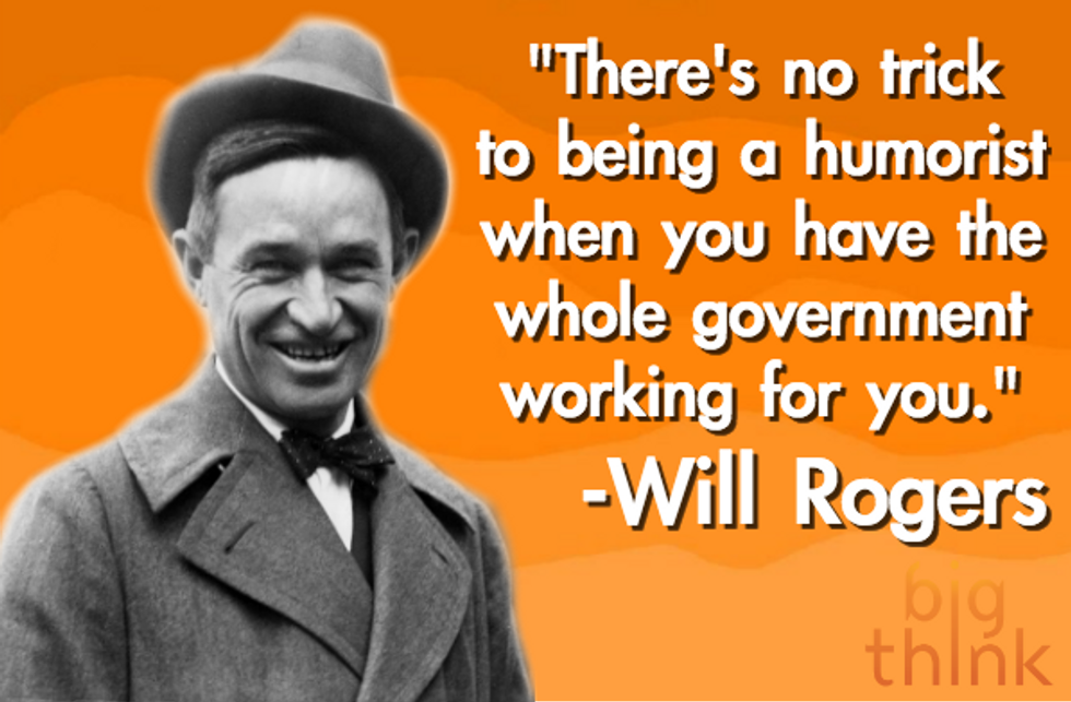 Will Rogers on Humor - Big Think