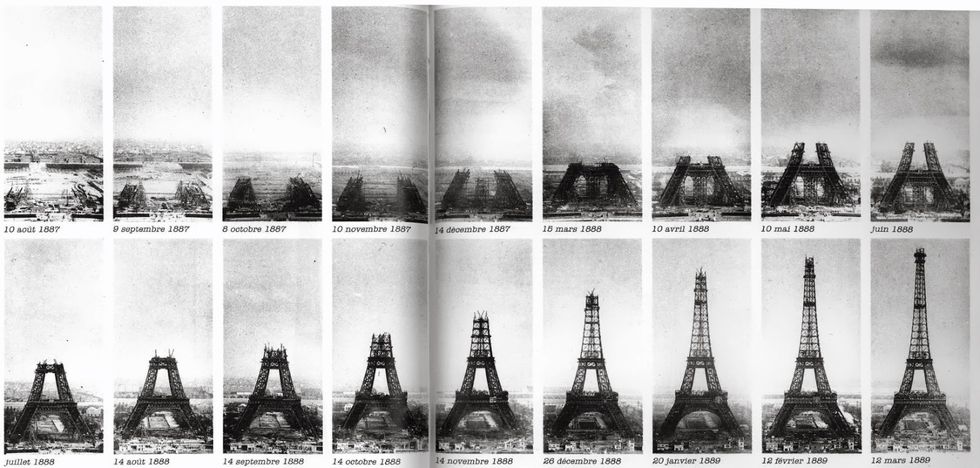 The rise of the Eiffel Tower, 1887–1889