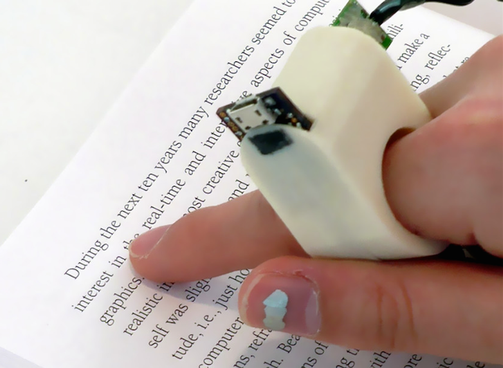 Let Your Finger Do The Reading With This Great Device From MIT Media Lab