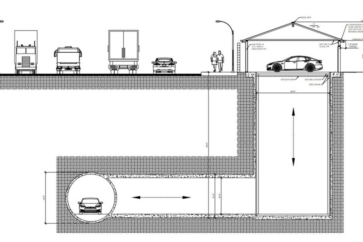 Boring Company to build car elevator connecting garage with LA underground tunnel