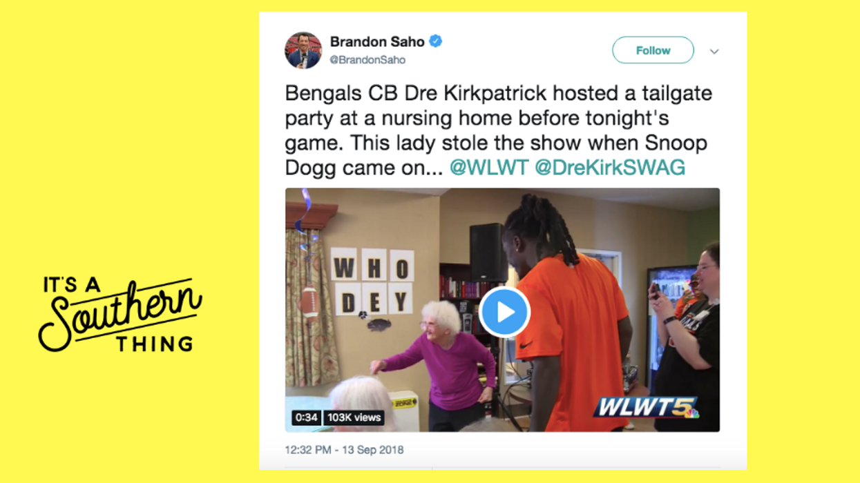 Meet your new hero: this nursing home resident stole the show from an NFL star