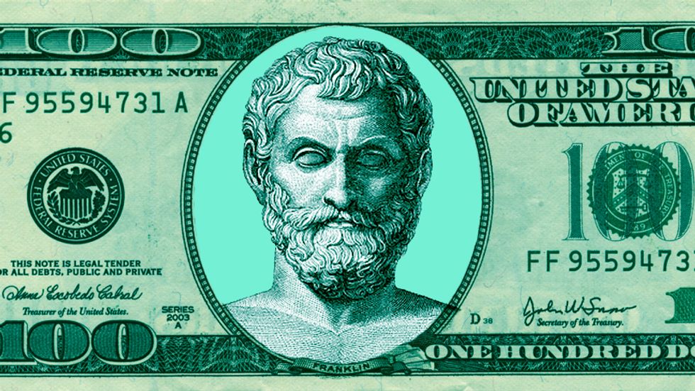 Philosophers have a lot to say about money and how it relates to the good life. (Credit: Public domain/Big Think)