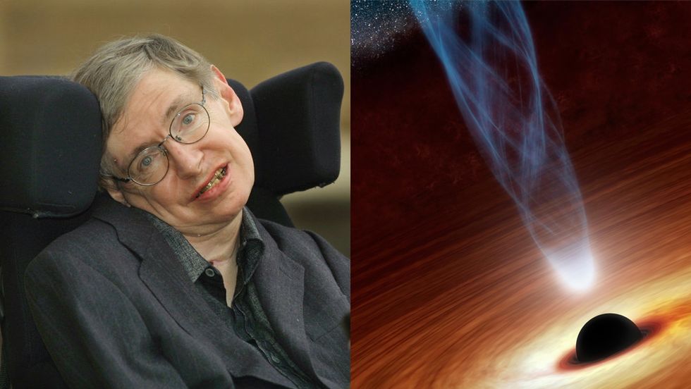 Stephen Hawking smiling happy