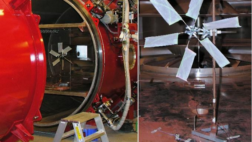 Wind tunnel and turbine design for power on Mars. (Credit: Mars Workshop on Amazonian Climate 2018)