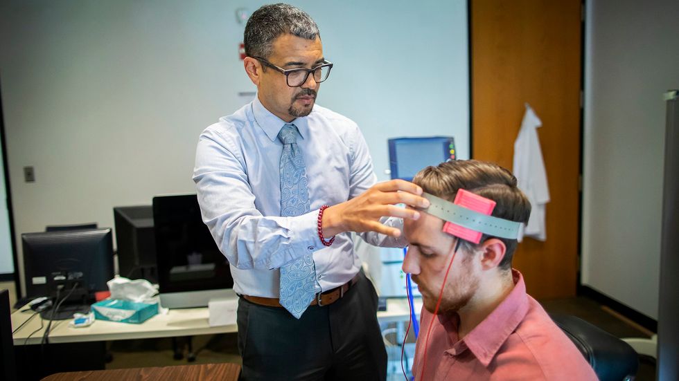 Brain stimulation. (Credit: University of Pennsylvania)