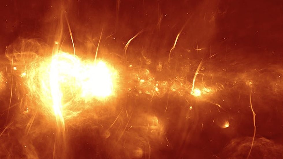 MeerKAT image: 1,000 x 500 light-year area of the center of the Milky Way