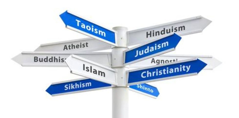 sign with religious names on it.