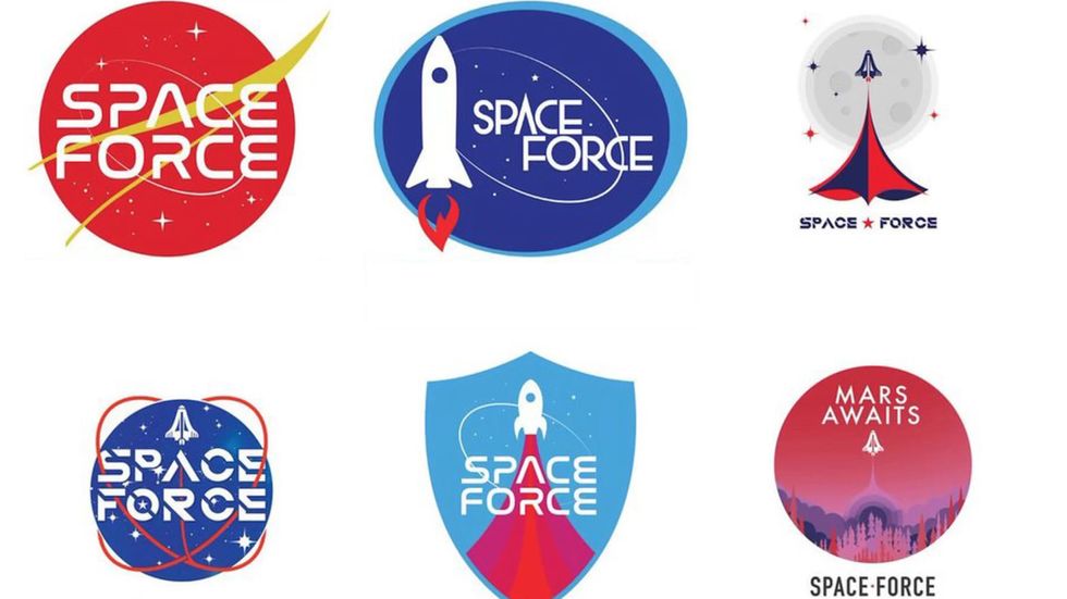 Space Force logos designed by Trump PAC
