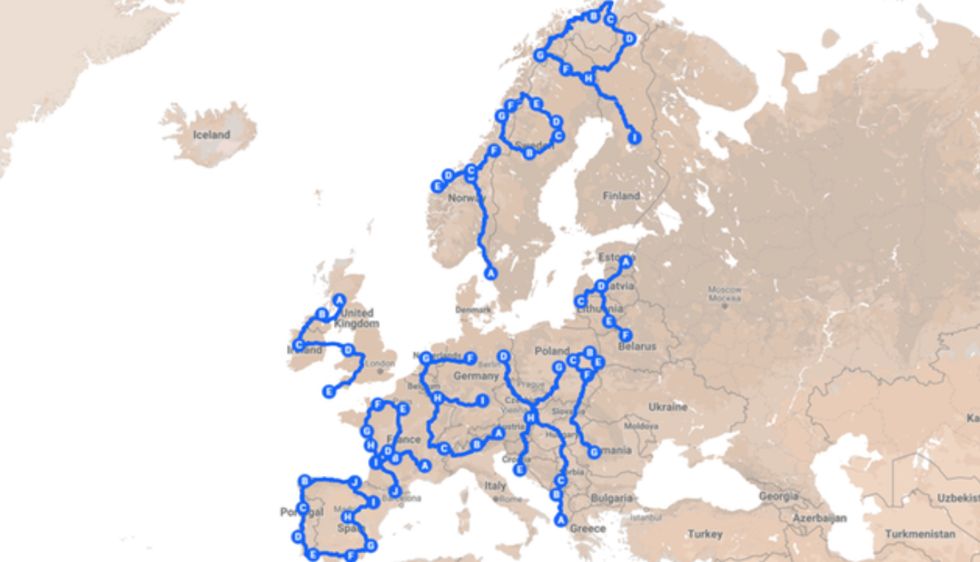 Mr Pardy has just finished the 'P', and will soon be heading to Bilbao to start the 'B'