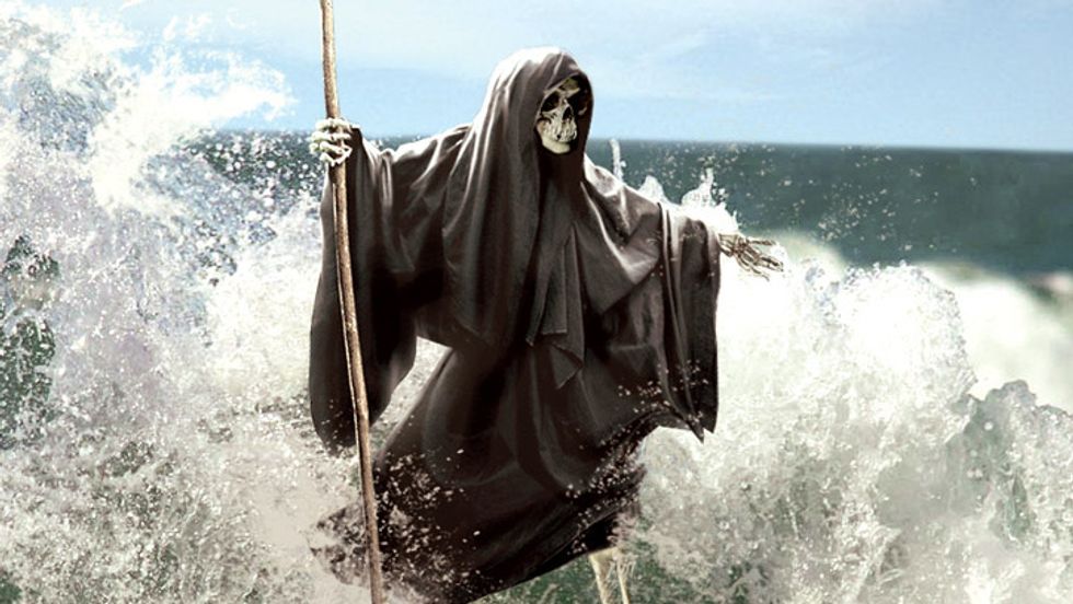 How fast does death travel on a cellular level?