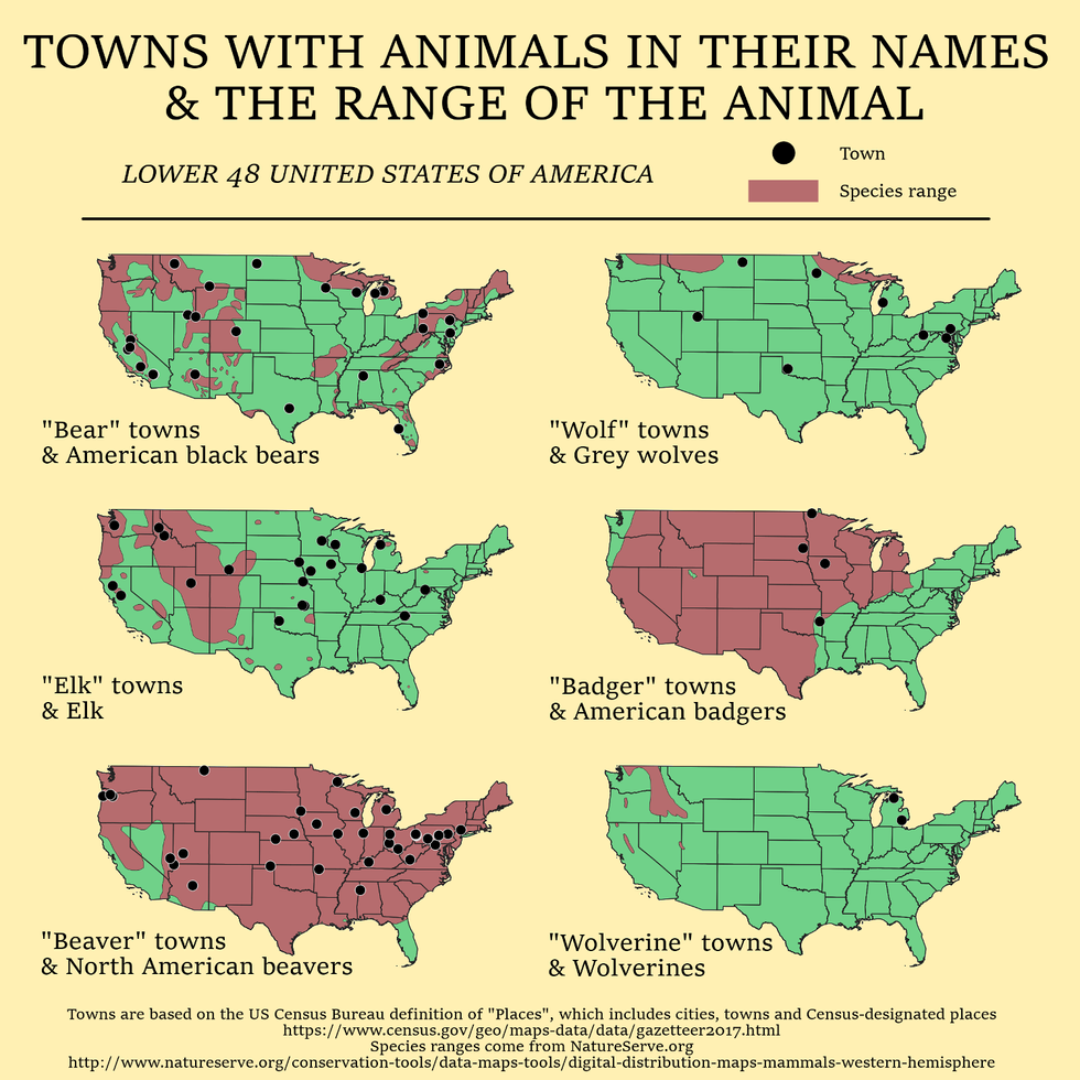 These maps show how much range America’s wild animals have lost - Big Think