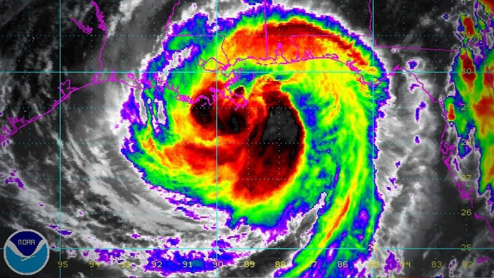 Doppler image of a hurricane