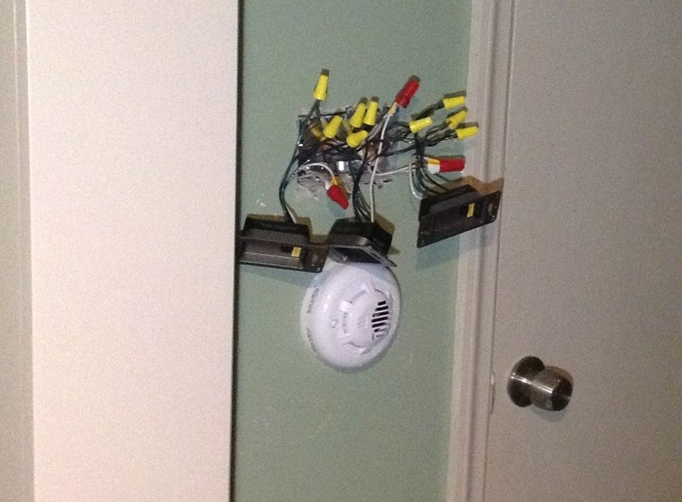 Noon Switches on a wall exposed.