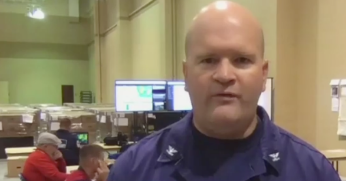Coast Guard Member Makes Blatant Hand Signal During Televised Hurricane Florence Response