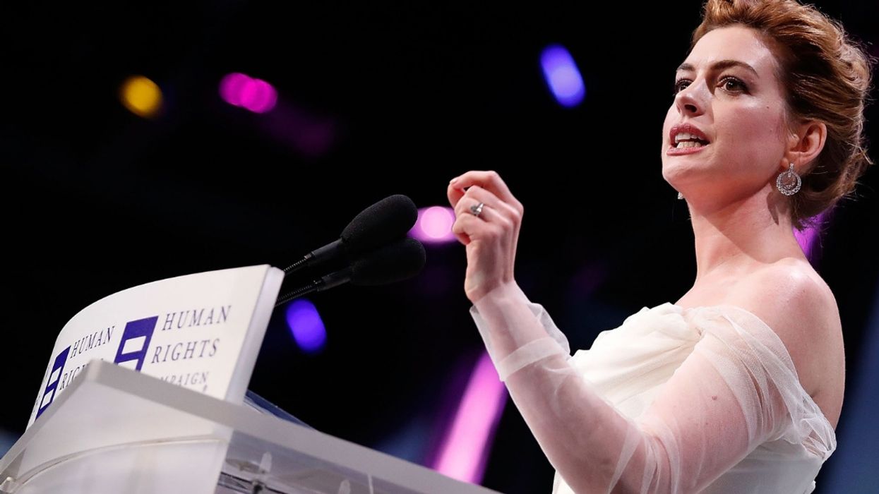 Anne Hathaway Tackles Privilege In Tearful Speech About Human Rights
