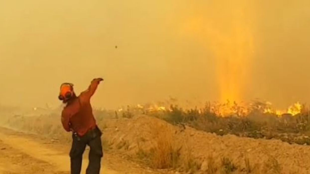 A 'Firenado' In Canada Sucks Up A Fire Hose And Melts It In Dramatic Viral Video 😮