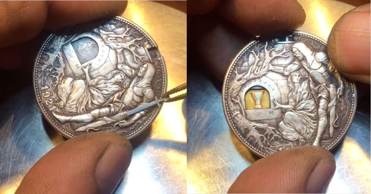 Artist Carves Intricate, Mechanical Coins That Reveal Hidden Surprises 😮