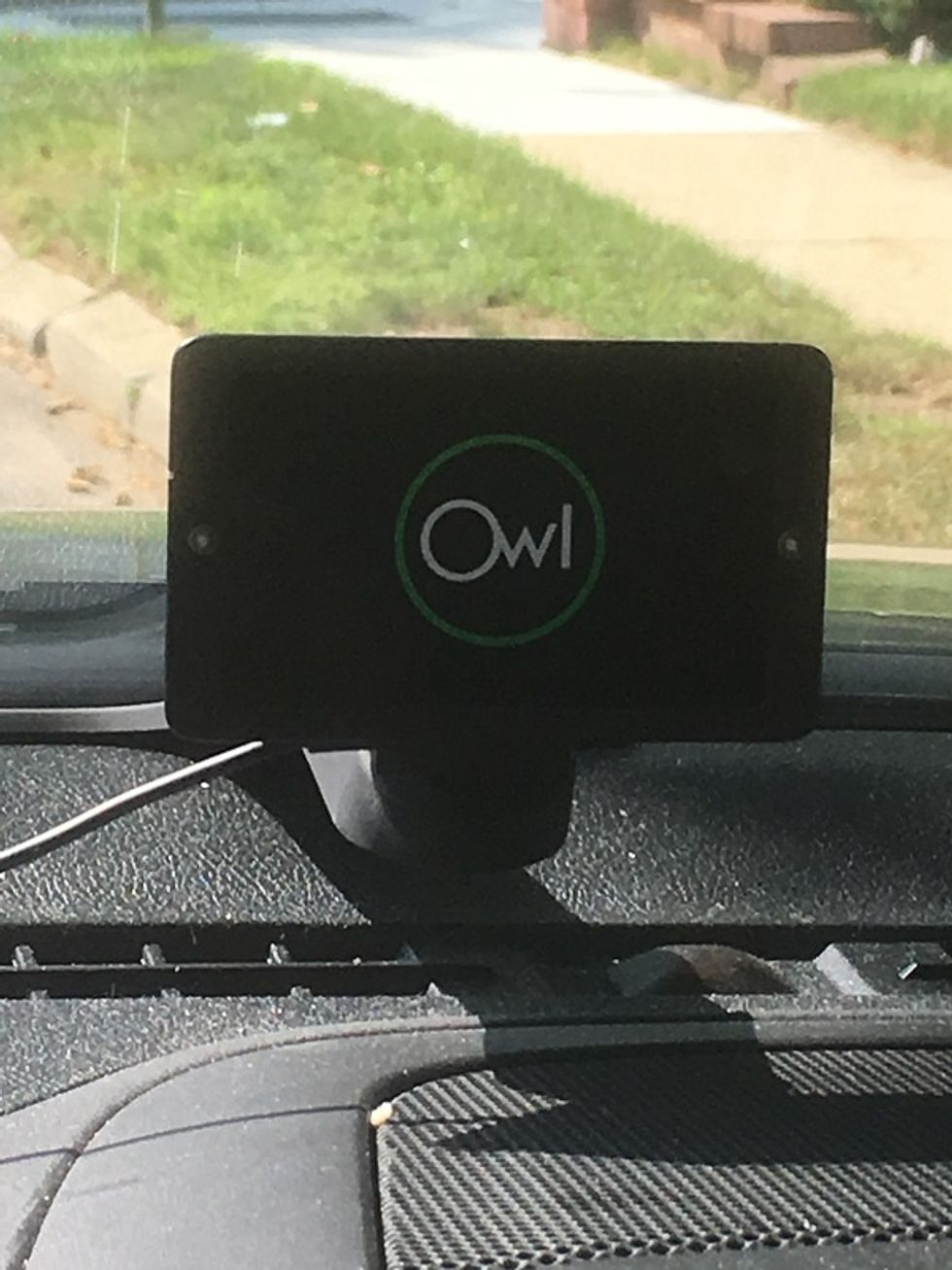 Picture of Owl Dash Cam on a car dashboard