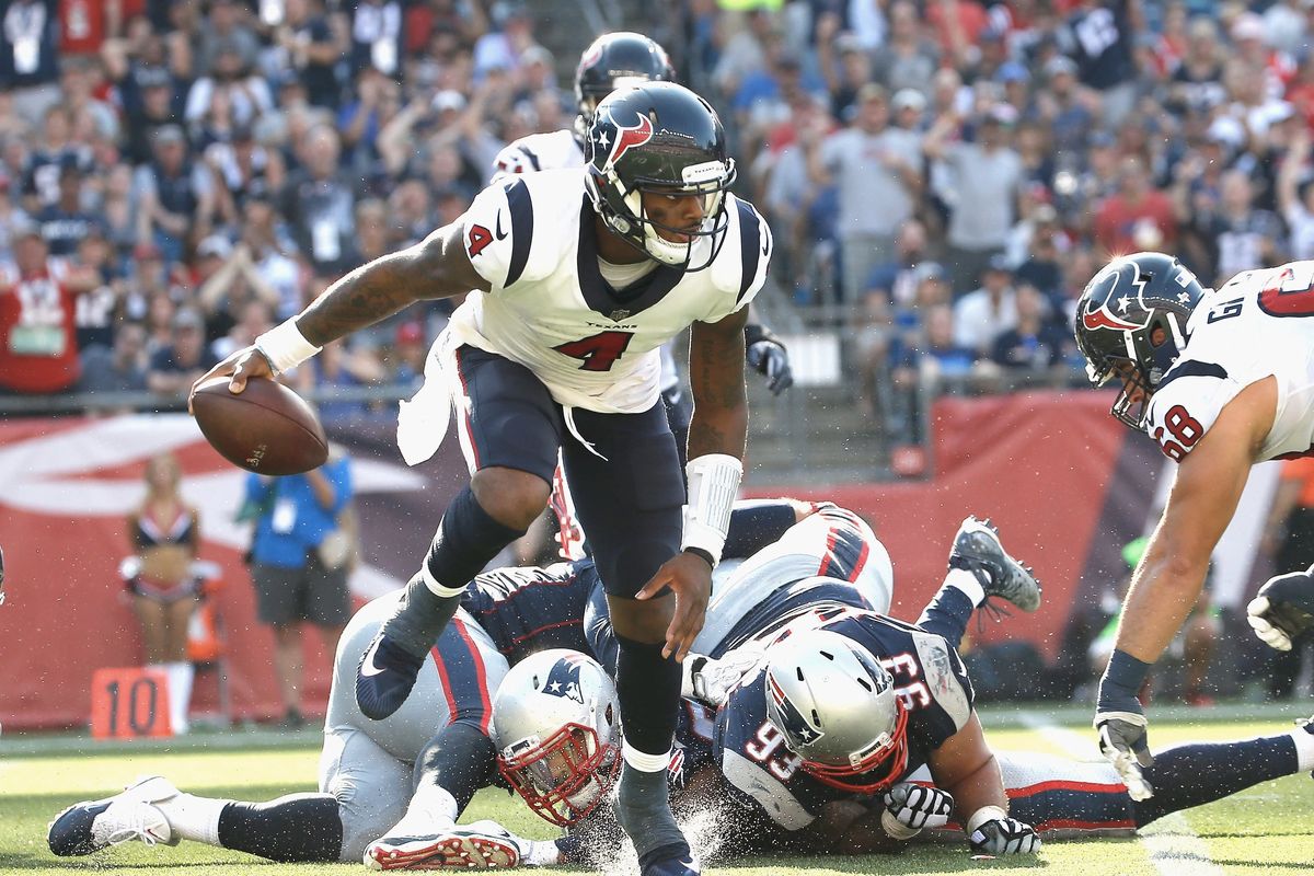 Texans quarterback DeShaun Watson against the New England Patriots