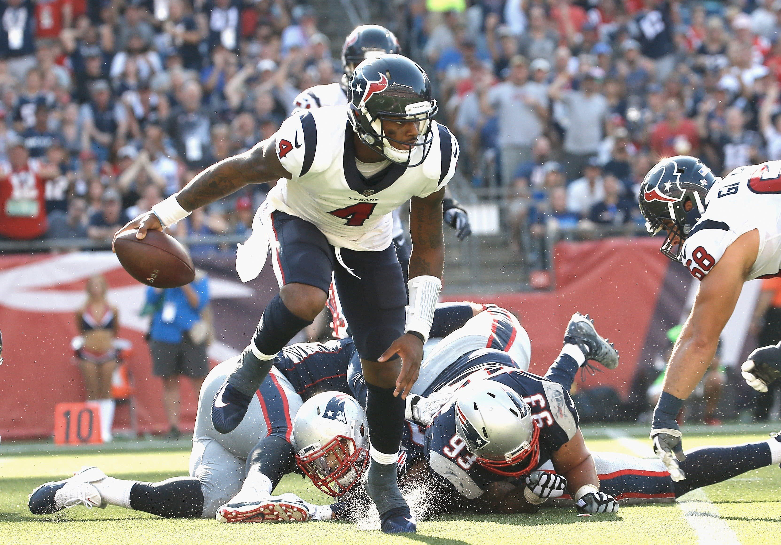 Texans quarterback DeShaun Watson against the New England Patriots