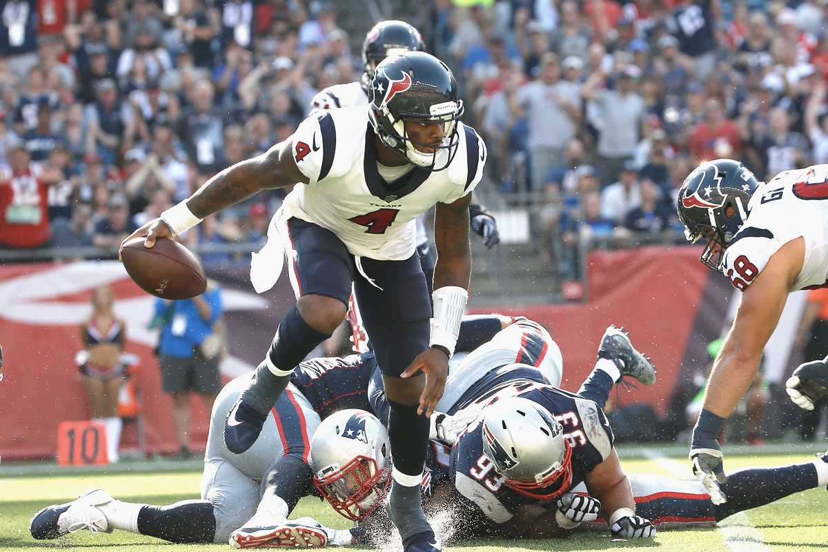 Texans quarterback DeShaun Watson against the New England Patriots
