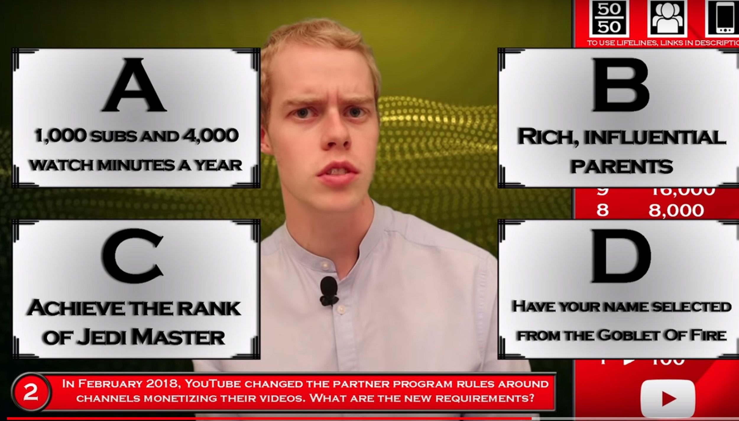 YouTuber Films Over 1,000 Videos For 'Who Wants To Be A Millionaire'-Style Quiz—And It's Impressive AF 😮